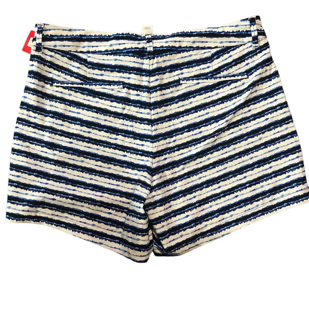 SPANX Sunshine Short 6” blue painted Stripe Golf Boat Beach Swim Trunks X-Large